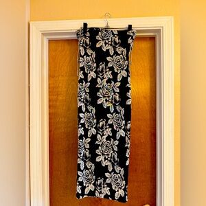 SHEIN Black and White Floral Maxi Dress